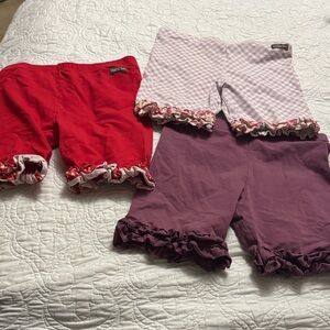 Matilda Jane Red, Purple, and Pink Ruffled Shorts